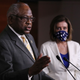 House Majority Whip James Clyburn (D-SC) answers reporters’ questions during a news conference with Speaker of the House Nancy Pelosi (D-CA) at the U.S. Capitol, April 30, 2020 in Washington, DC.